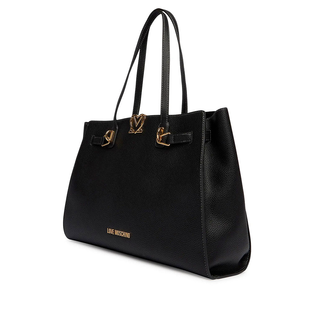 Shopping Bag Donna LOVE MOSCHINO linea Soft Sculpt Nera