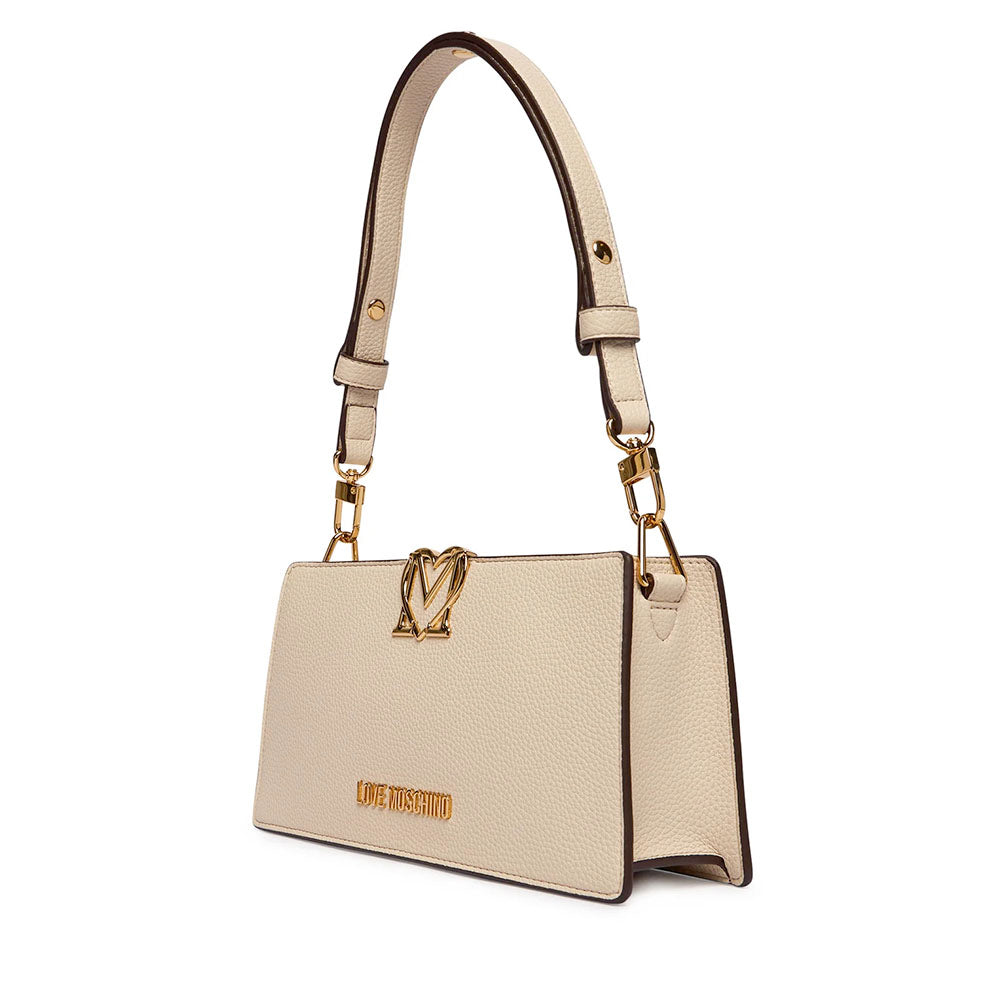 Borsa Donna a Spalla LOVE MOSCHINO linea Soft Sculpt Avorio