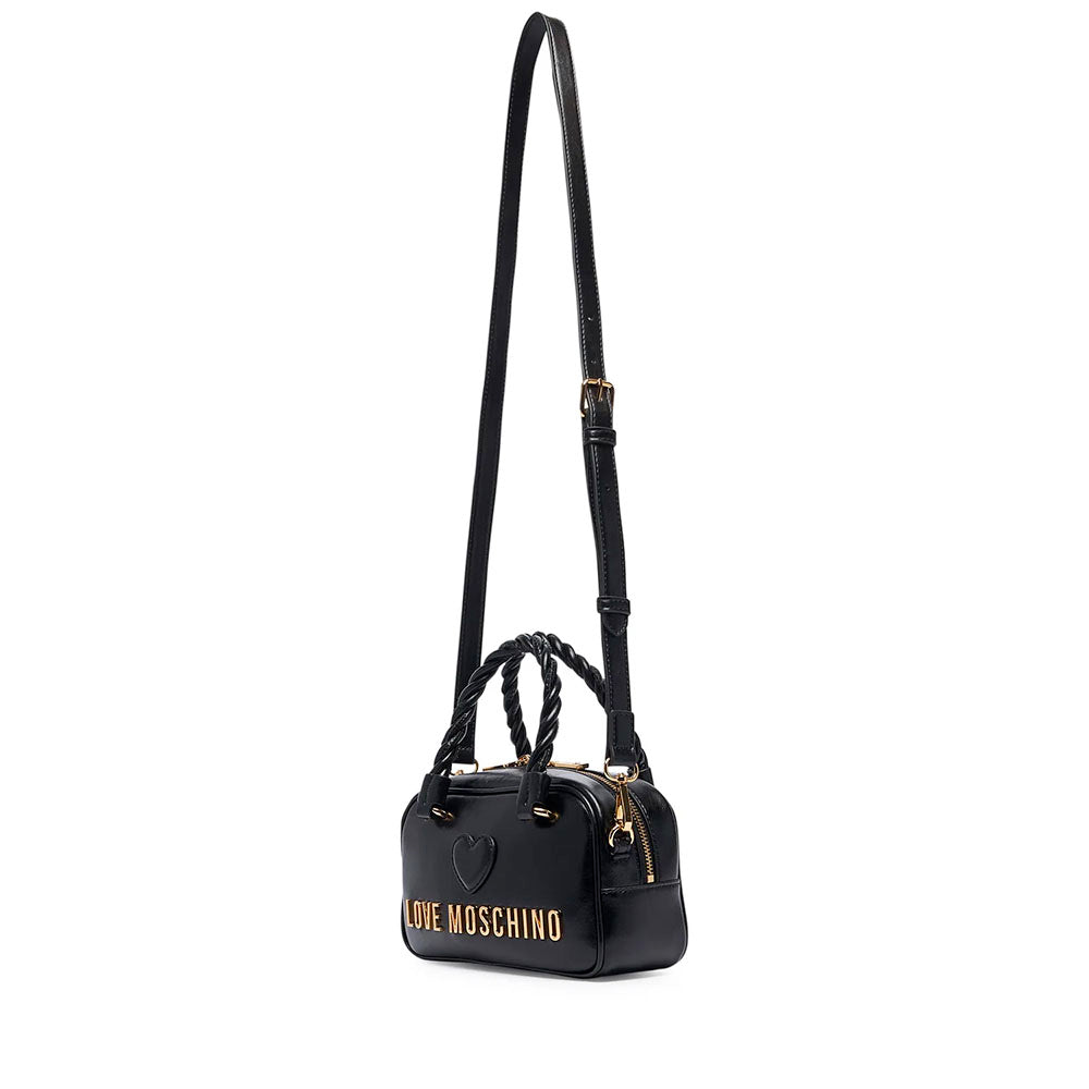 Bauletto Mini Donna LOVE MOSCHINO linea Twirl in Pelle Nera