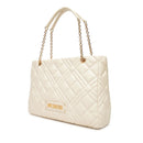 Gesteppte Damen-Shopper LOVE MOSCHINO Modell Quilted in Elfenbein