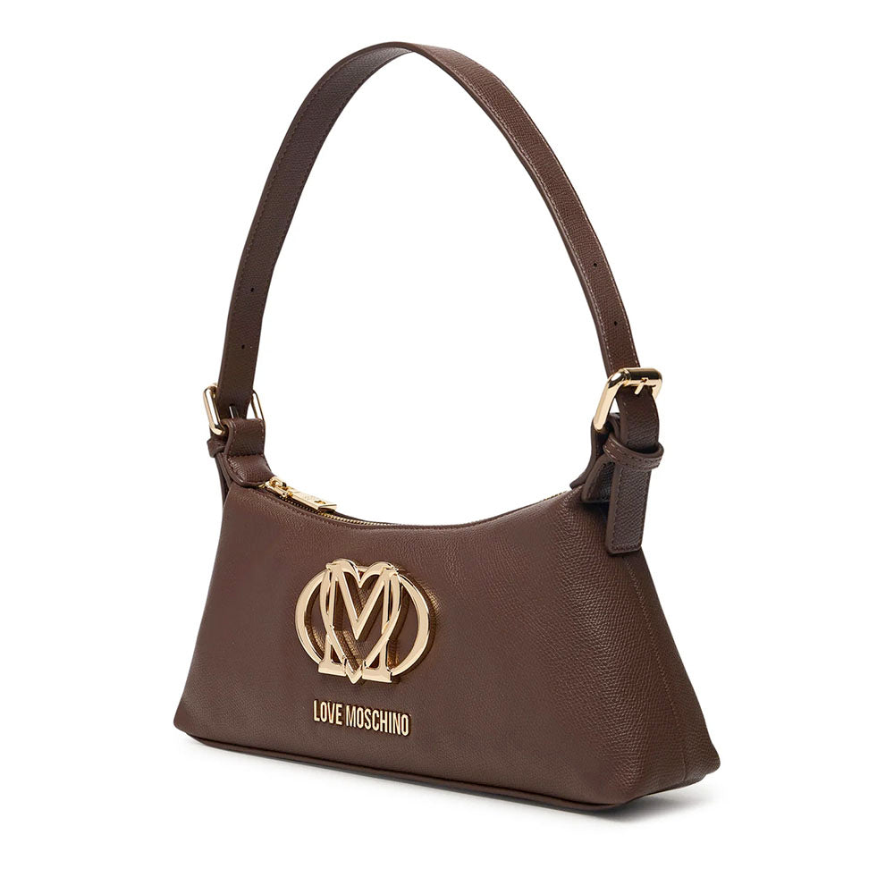 Borsa Sottospalla Donna LOVE MOSCHINO in Ecopelle Marrone Cioccolato