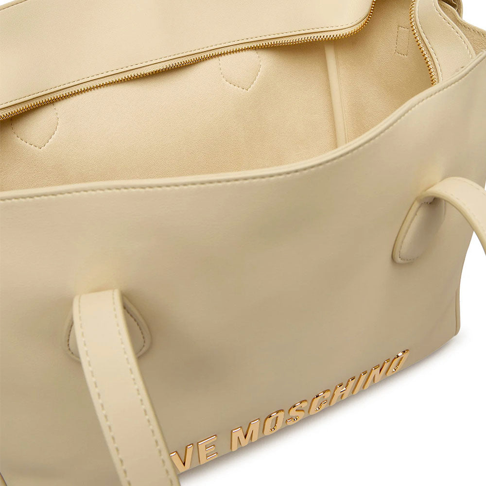 Shopping Bag Donna con Pochette LOVE MOSCHINO linea Bold Bag Avorio