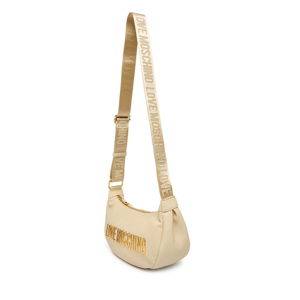 Borsa Donna Mezzaluna con Tracolla LOVE MOSCHINO linea Bold Bag Avorio