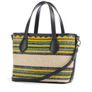 Borsa Donna a Mano LOVE MOSCHINO a Righe Nero Multicolor