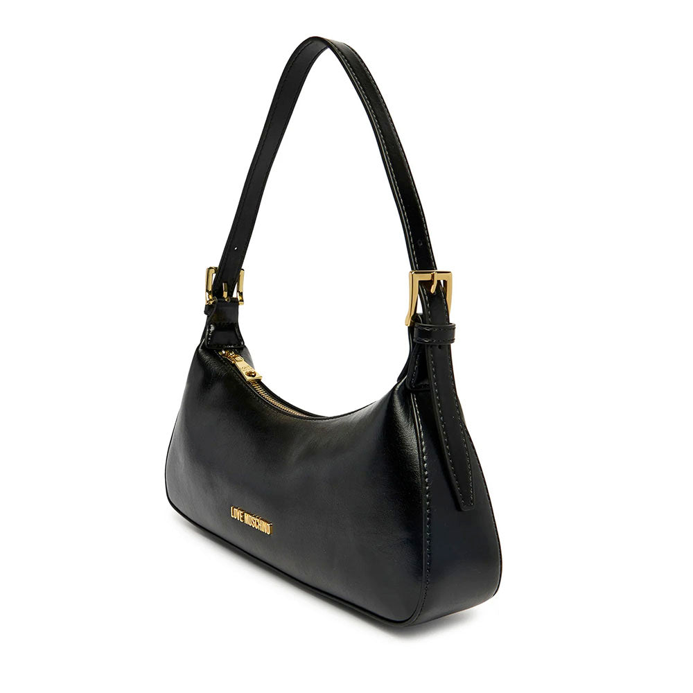 Borsa Donna a Spalla LOVE MOSCHINO in Ecopelle Soft Nero e Oro