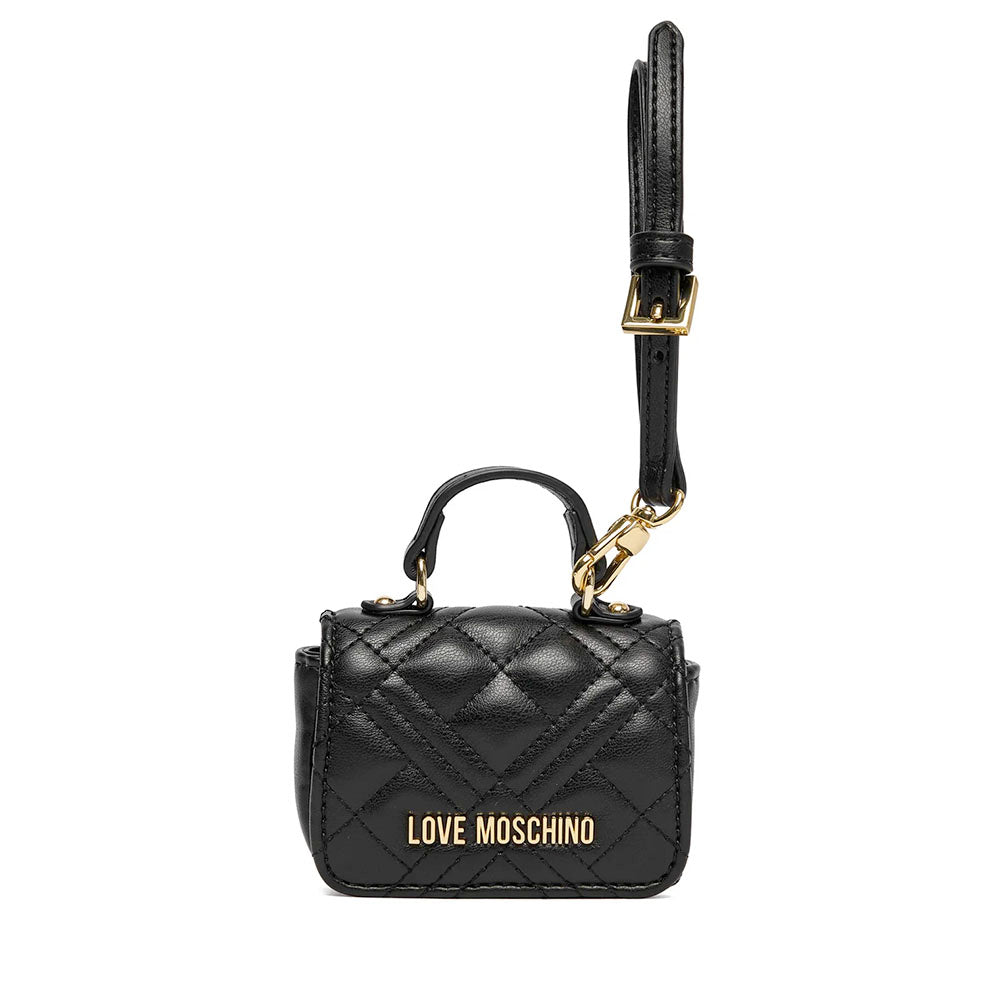 Portachiavi Donna a Forma di Borsa LOVE MOSCHINO linea Quilted Nero