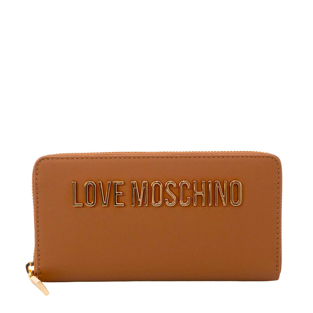 Portafoglio Donna Zip Around LOVE MOSCHINO linea Bold Love color Cuoio