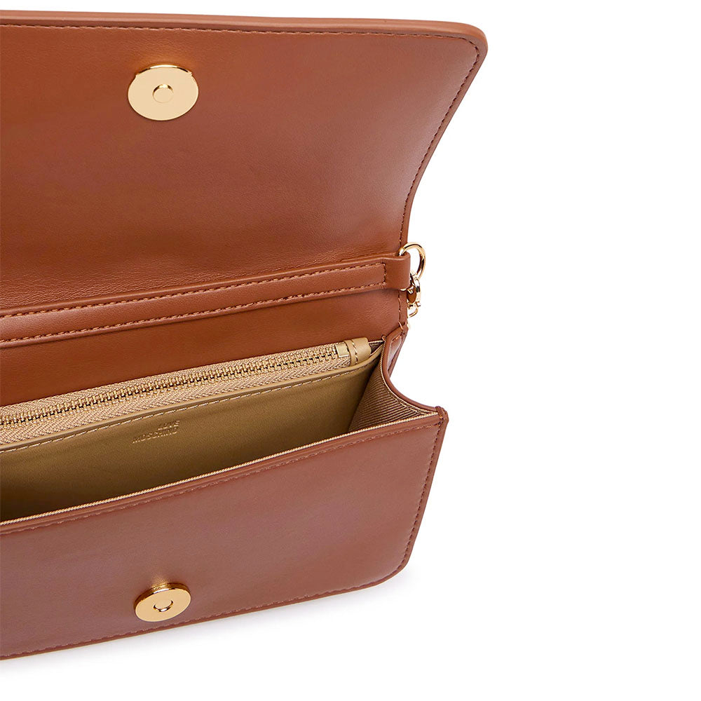 Clutch Trapuntata Donna LOVE MOSCHINO linea Embossed color Noce
