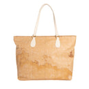 Damen-Shopper 1A Classe ALVIERO MARTINI Modell Soft Petals aus Soft Geo Classic Stoff in Elfenbein - LE53
