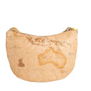 Borsa Donna Mezzaluna Grande 1A Classe Alviero Martini linea Soft Petals in Tessuto Soft Geo Classic e Giallo Pastello LE54