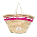 Borsa da Mare 1A Classe Alviero Martini linea Geo Boho Chic in Rafia Fuxia