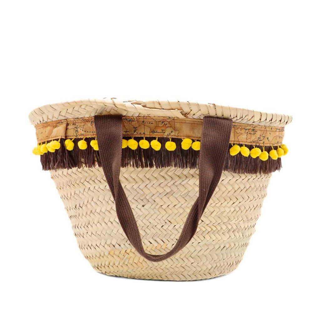 Borsa da Mare 1A Classe Alviero Martini linea Geo Boho Chic in Rafia Beige