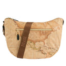 Borsa Donna Mezzaluna Grande 1A Classe Alviero Martini linea Soft Ranch in Tessuto Soft Geo Classic e Nero LG03