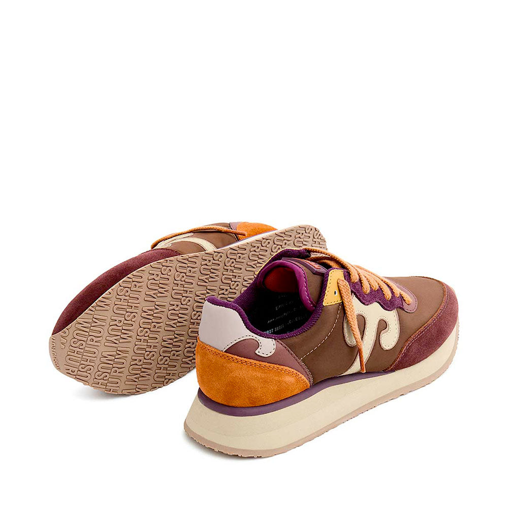 Sneakers Donna WUSHU RUYI Master 706 in Nylon e Suede Andorra Fig Cinnamon Stick e Chocolate Malt