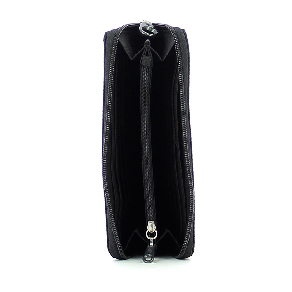 Portafoglio Donna Zip Around MANDARINA DUCK linea MD20 in Tessuto Nero