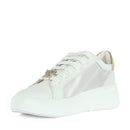 Sneakers Platform PATRIZIA PEPE Girl in Pelle Bianca con Inserti Trasparenti con Pietre Applicate