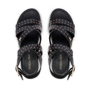 Sandali Donna PATRIZIA PEPE Girl linea Fly Micro in Eco Nappa Nera con Borchie