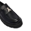 Mocassini Platform PATRIZIA PEPE Girl linea Fly Cult Strass in Pelle Nera