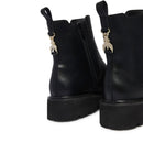 Stivaletti Beatles PATRIZIA PEPE Girl linea Fly Cult Strass in Pelle Nera