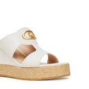 LIU JO Karen 08 Keilsandalen aus weißem Leder