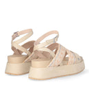 Sandali Platform LIU JO Frida 38 in Corda Almond e Peach con Strass