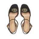 Sandali con Zeppa LIU JO Karen 11 in Pelle Nera