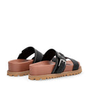 Ciabatte Donna Doppia Fascia LIU JO Livia 02 in Pelle Nera