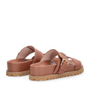 Ciabatte Donna Doppia Fascia LIU JO Livia 02 in Pelle color Cuoio