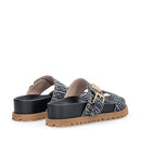 Ciabatte Donna Doppia Fascia LIU JO Livia 02 in Denim Jacquard Logato Blu Scuro