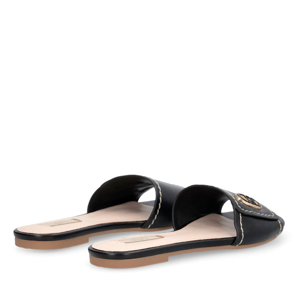 Ciabatte Donna Flat LIU JO Sandy 03 in Pelle Nera