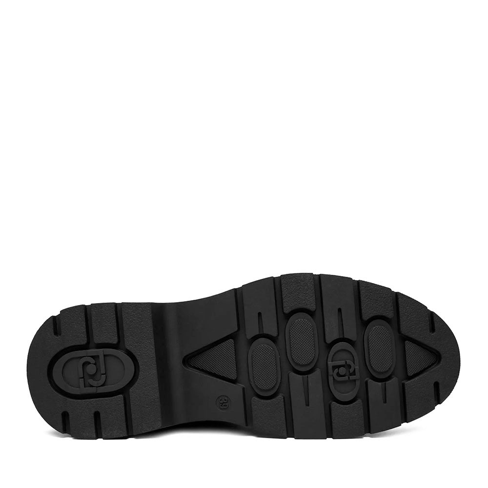 Anfibi Donna LIU JO Andrea 02 in Pelle Nera con Dettagli Bold