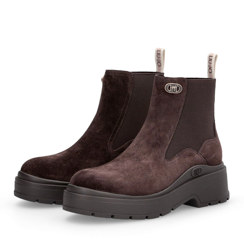 Stivaletti Platform Donna LIU JO Andrea 09 in Suede color Moka