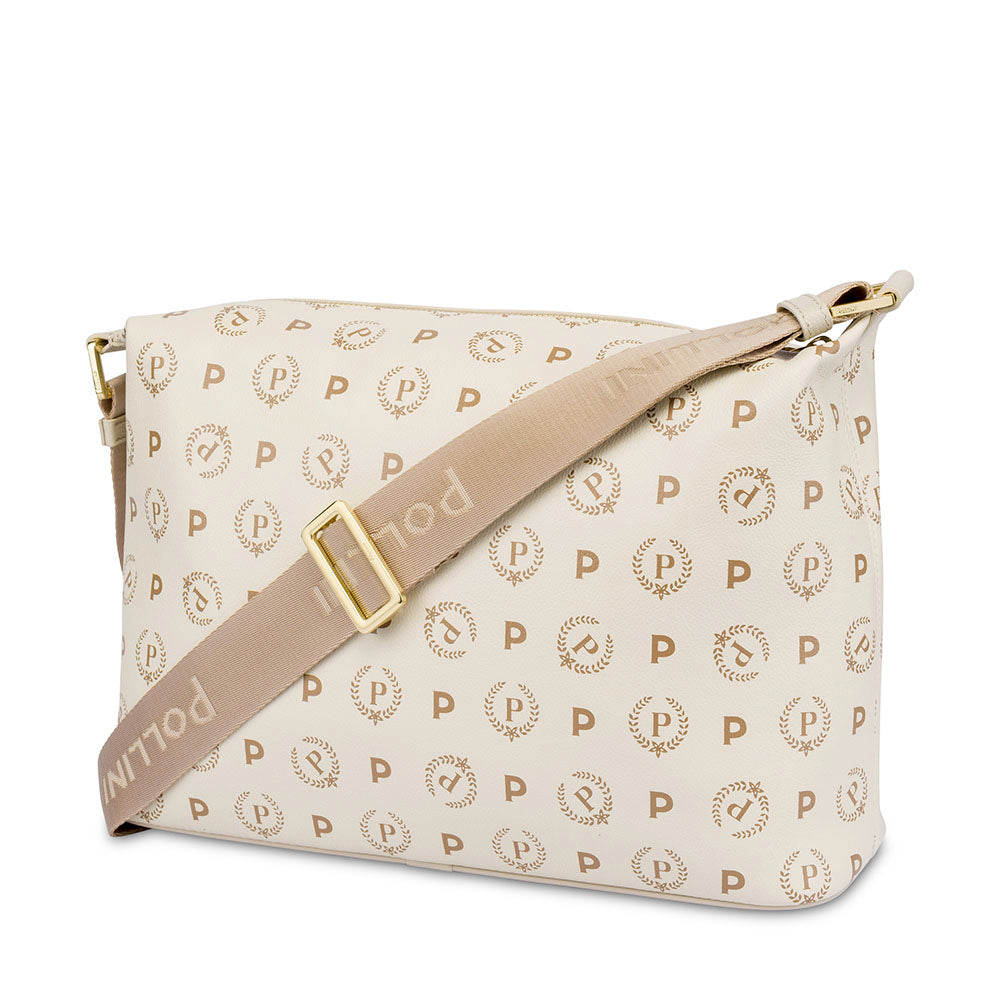 Women's Shoulder and Crossbody Bag POLLINI Heritage in Ivory