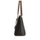 Shopping Bag Donna POLLINI linea Heritage Logo Classic Nero e Marrone