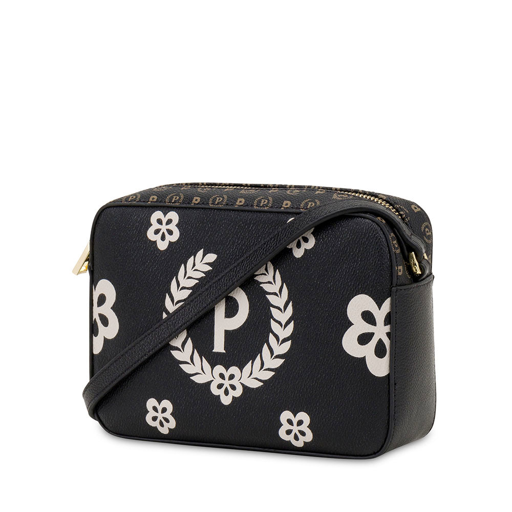 Damen-Umhängetasche POLLINI Linie Day Si! Heritage Schwarz und Weiß