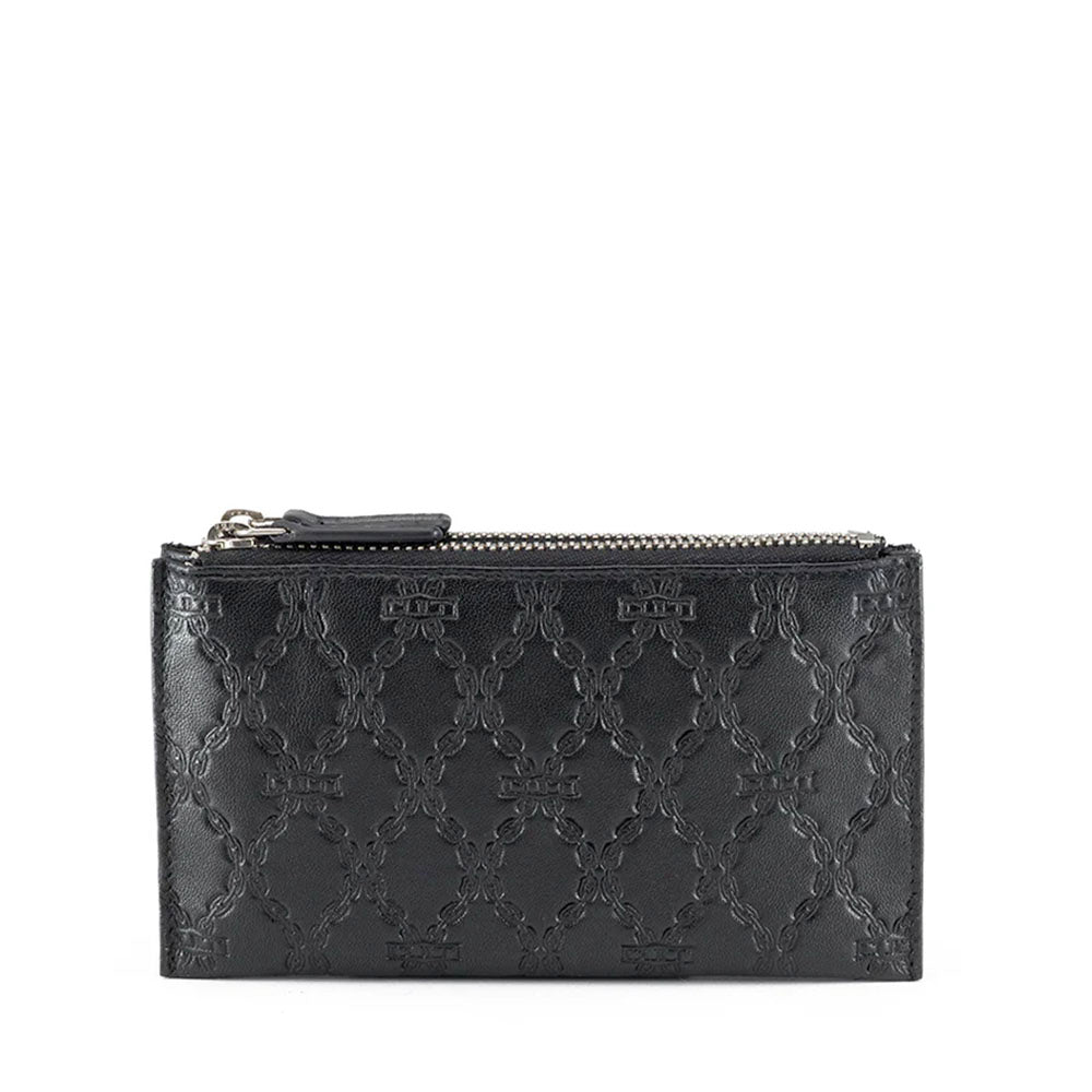 Portafoglio Donna con Zip CULT linea Jamie in Pelle Nera