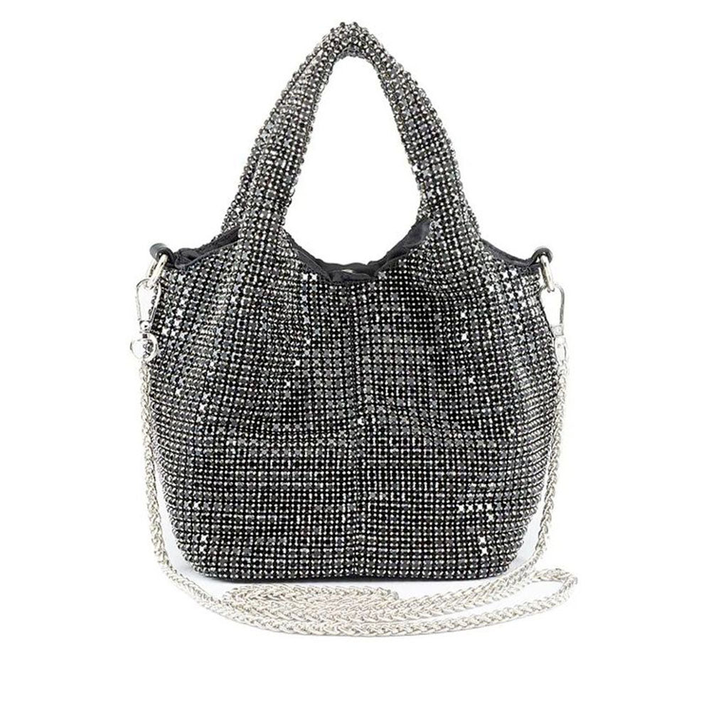 Borsa Gioiello a Mano CULT linea Demi Nera con Strass