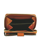Portafoglio Donna Piccolo Zip Around THE BRIDGE linea Lucrezia in Pelle Arancio Bruciato