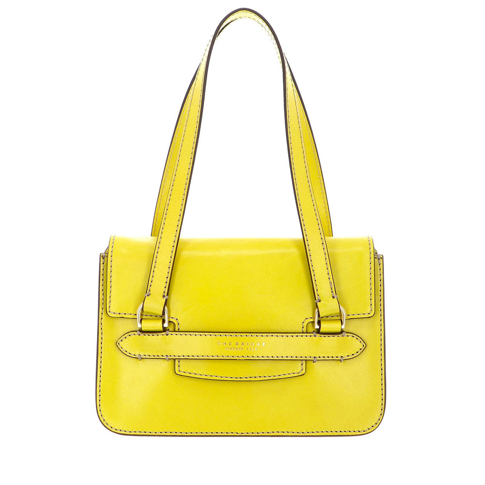 Borsa Donna a Spalla THE BRIDGE linea Lucrezia in Pelle color Lime