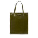 Borsa Donna Shopper Verticale THE BRIDGE linea Mirra in Pelle Verde Maggiorana