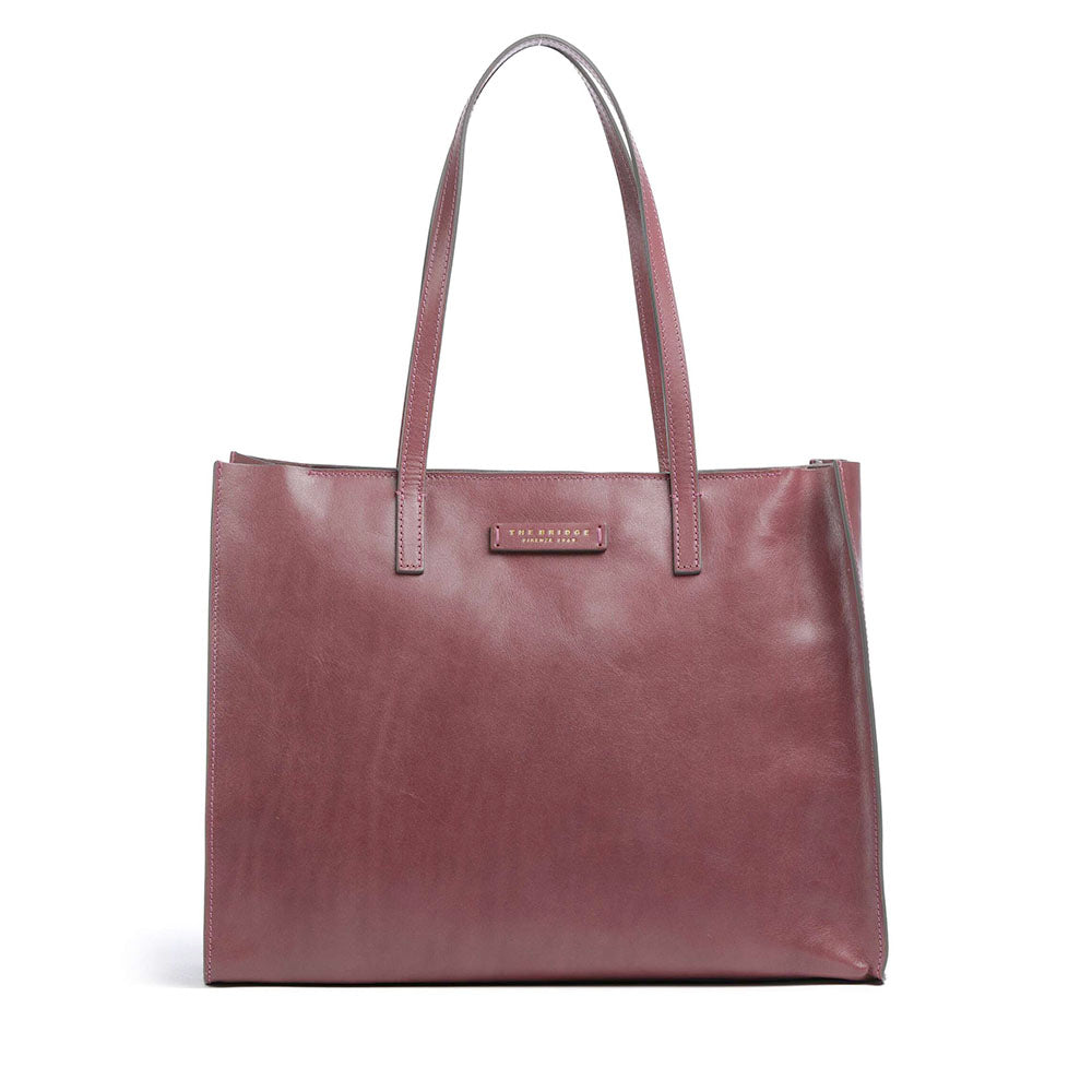 Borsa Donna Shopper THE BRIDGE Linea Mirra in Pelle Viola Orchidea