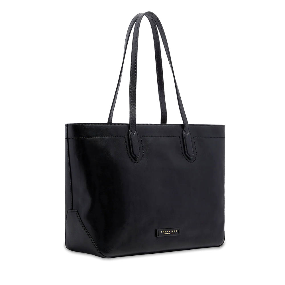 Shopping Bag Donna THE BRIDGE linea Larissa in Pelle Nera