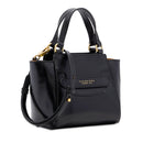 Damen-Henkeltasche THE BRIDGE Modell Lucrezia aus schwarzem Leder