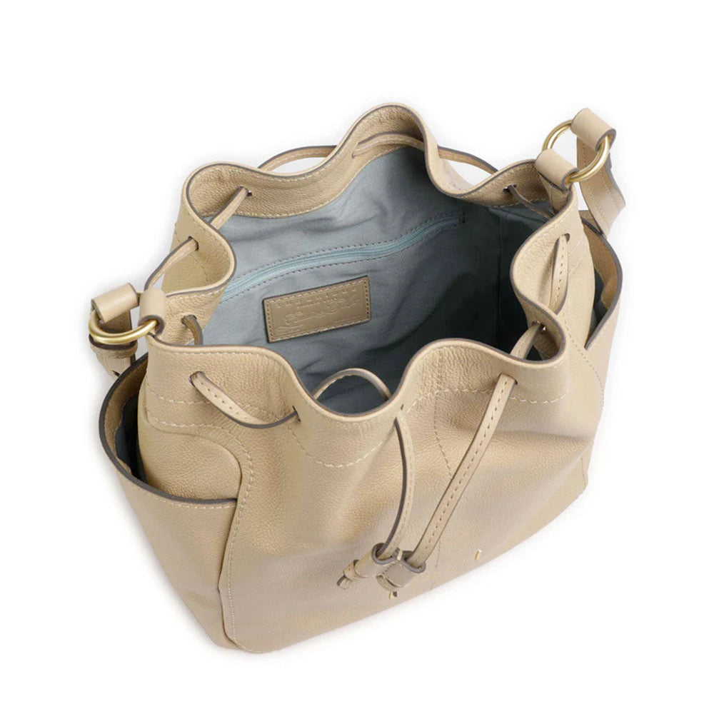 Borsa Donna Secchiello THE BRIDGE linea Letizia in Pelle color Burro