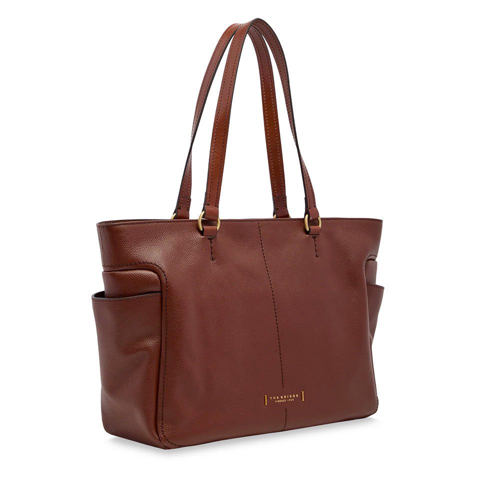 Shopping Bag THE BRIDGE linea Letizia in Pelle Marrone
