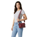 Borsa Donna a Tracolla THE BRIDGE linea Frida in Pelle Rosso Barolo