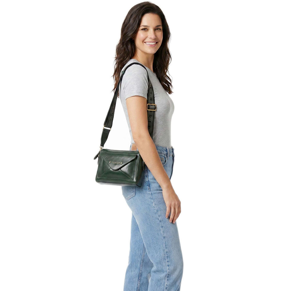 Borsa Donna a Tracolla THE BRIDGE linea Frida in Pelle Verde Pino