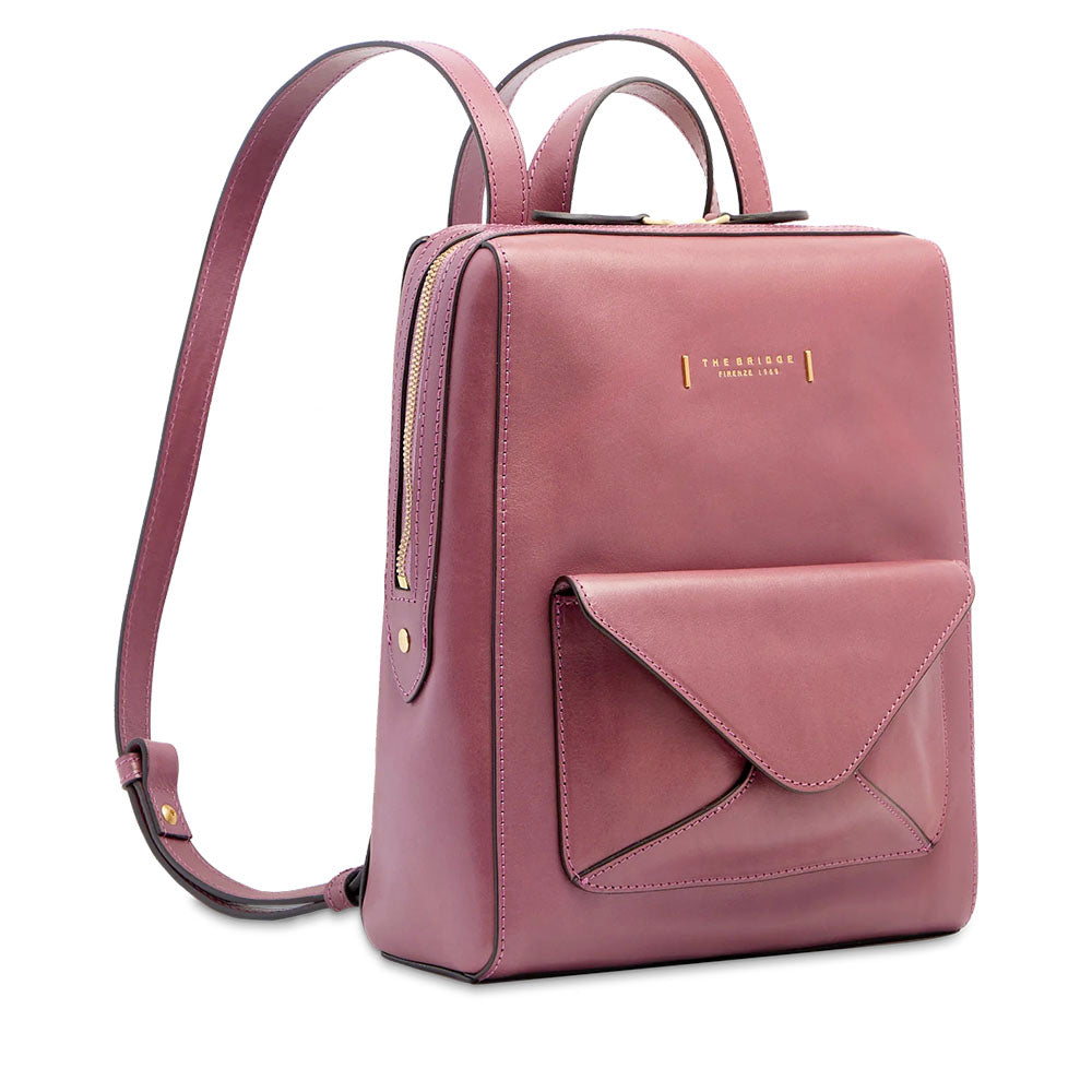 Zaino Donna THE BRIDGE linea Frida in Pelle Viola Orchidea