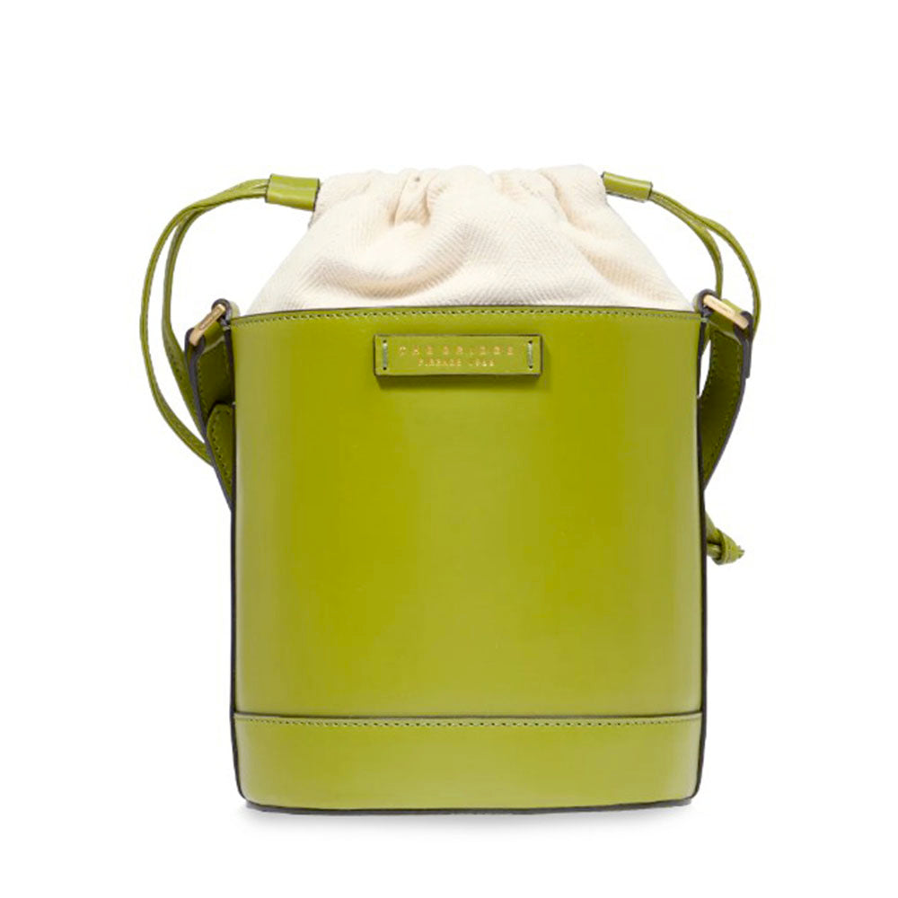 Borsa Donna a Secchiello THE BRIDGE linea Greta in Pelle Verde Pistacchio