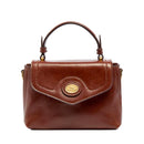 Women's Mini Brown Leather Handbag THE BRIDGE Story